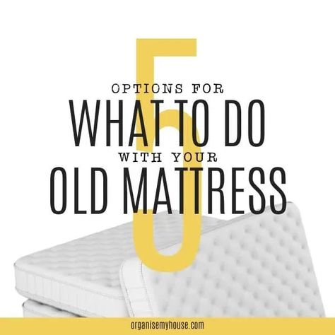 It's time to get a new mattress! But what do you do with the existing one? We'll take a look in this article at all the options you've got when it comes to what to do with your old mattress. Pick the idea that works best for you and then you can really enjoy your sleep on your new one! Spare Mattress Storage Ideas, Old Mattress Ideas, Mattress Ideas, Twin Bed Mattress, Diy Mattress, New Mattress, Double Bed Mattress, Purple Mattress, Mattress Storage