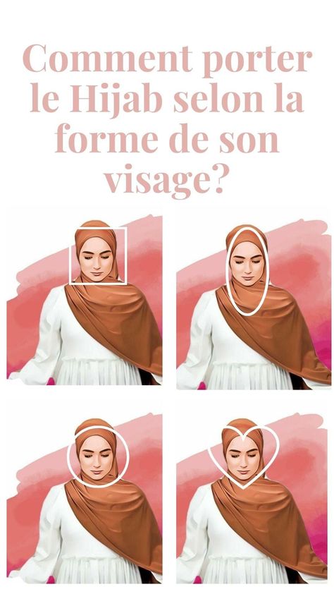 Découvrez quelle est la forme de votre visage et quel hijab vous va le mieux. En bonus des conseils pour choisir votre hijab en fonction de votre teint et de vos tenues. Shein Hijab Outfits, Turban Hijab Outfit, Elegant Hijab Outfit, Hijab Style Outfits, Outfit Voile, Poste Insta, Hijab Barbie, Hijab Outfit Ideas, Hijabi Mode