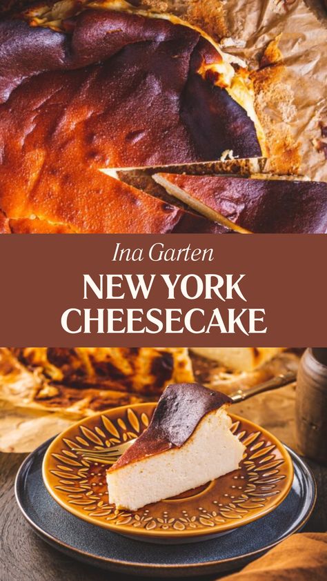 Ina Garten New York Cheesecake Ina Garten Cheesecake Recipe, Ina Garden, New York Style Cheesecake, Ina Garten Recipes, New York Cheesecake, Graham Cracker Crust, Graham Cracker Crumbs, Desert Recipes, Vegetarian Cheese