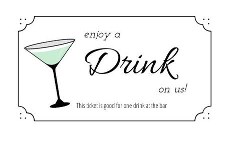 Martini Drink Ticket Template by MustHaveMenus Drink Tickets For Party, Drink Tickets, Volleyball Championship, Drink Ticket, Martinis Drinks, New Birthday Cake, Unique Drink, Dinner Party Invitations, Sports Design Inspiration