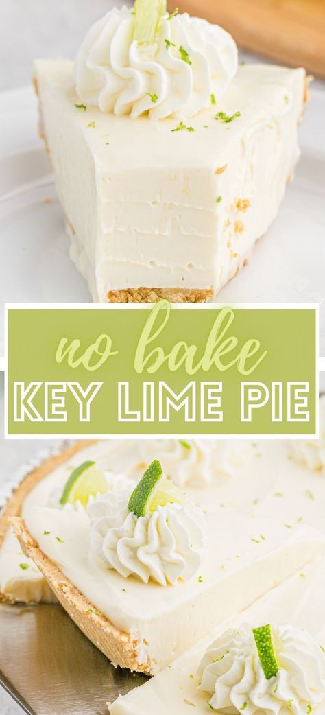 Key Lime Pie Crust, Key Lime Cream Cheese Pie, Whipped Key Lime Pie, Key Lime Cream Pie, Key Lime Pie Filling, Key Lime Desserts Easy, No Bake Keylime Pie Recipe, Keylime Dessert Recipes, Keylime Recipe