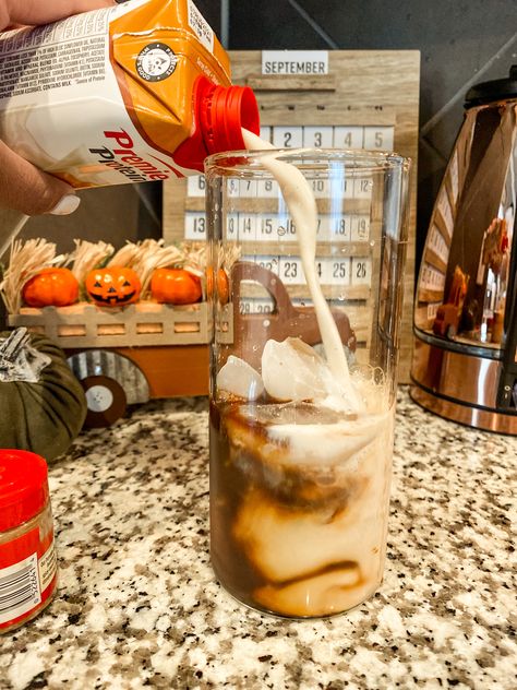 This delicious #recipe has only three ingredients, is packed with #protein, and gives you all the #fall vibes! YUM! #keto #lowcarb #healthy #coffee Pumpkin Premier Protein Shake, Premier Pumpkin Spice, Pumpkin Spice Premier Protein Recipes, Premier Protein Pumpkin Shake, Caramel Premier Protein Shake Recipes, Premier Protein And Coffee, Cold Brew Coffee With Premier Protein, Premier Pumpkin Protein Shake Recipes, Iced Coffee With Protein Shake