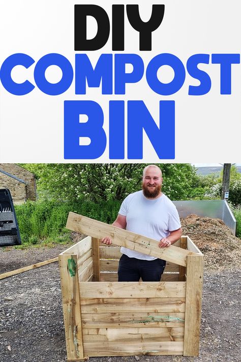 DIY Compost Bin Wooden Compost Bin, Park Bench Design, Diy Compost Bin, Compost Bin Diy, Diy Compost, Bench Designs, Rain Water Collection, Composting, Compost Bin