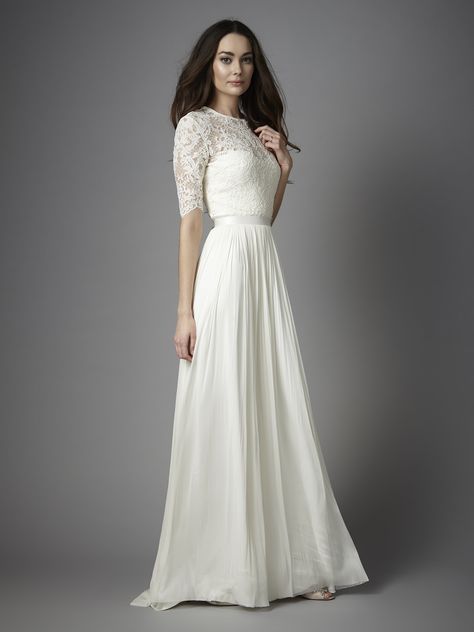 Catherine Deane Catherine Deane Bridal, Informal Wedding Dresses, Catherine Deane, Sleeved Wedding, Tulle Wedding Gown, Civil Wedding Dresses, Silk Tulle, Corded Lace, Wedding Dress Shopping