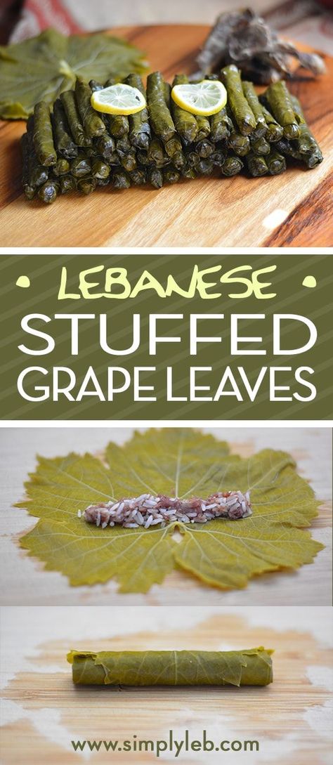 Grape Leaves Recipe Lebanese, Lebanese Grape Leaves, Rice And Beef, Grape Leaves Recipe, Stuffed Grape Leaves, Spiced Rice, Lebanese Cuisine, Eastern Cuisine, Lebanese Recipes