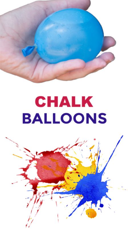 Sidewalk Paint Recipe, Kid Experiments At Home, Balloon Activities, Experiments For Kids Easy, Paint Balloons, Splat Art, Chalk Activities, Make Chalk Paint, Bday Stuff