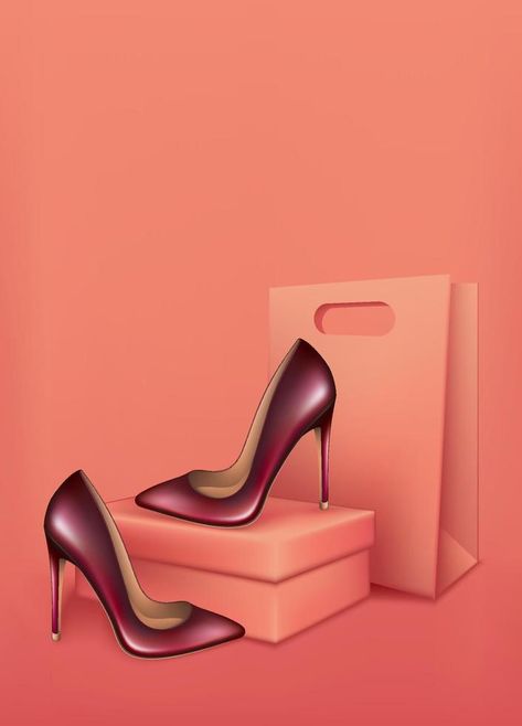 Stiletto heels on a pink background. Shoe Shop. Stock vector illustration. Must Have Heels, Shoe Poster, Pretty Heels, Sell Shoes, Black Kitten Heels, Kitten Heel Sandals, Black Kitten, Pink Heels, Fashion Heels