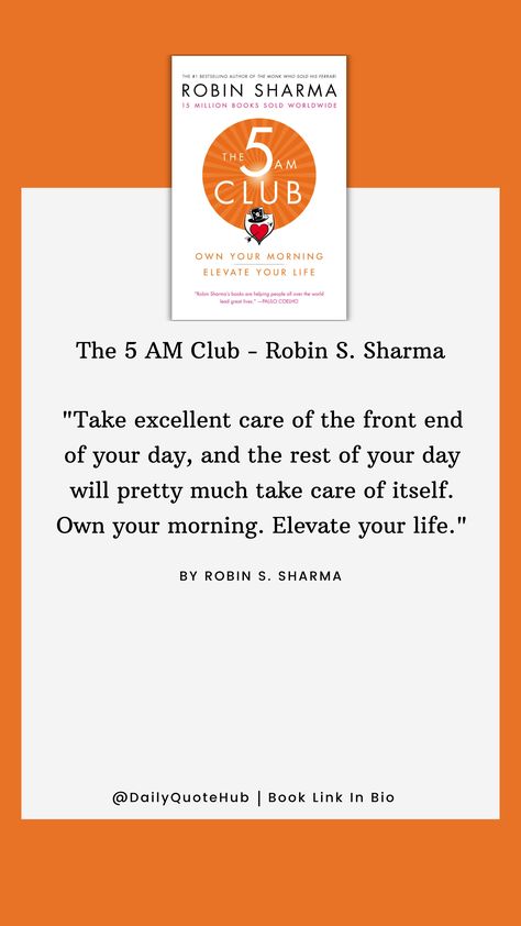 The 5 Am Club, 5 Am Club, Am Club, Empowering Books, A Morning Routine, Robin Sharma, The Monks, Great Life, Morning Routine