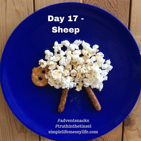 Advent Snacks (A Truth in the Tinsel Supplement) Days 13-18 - Steadfast Family Lamb Themed Snacks, Sheep Snack, Nursery Rhyme Snacks, Camp Snacks, Sunday School Snacks, Rhyming Preschool, Farm Lessons, Theme Snack, Christmas Sunday School