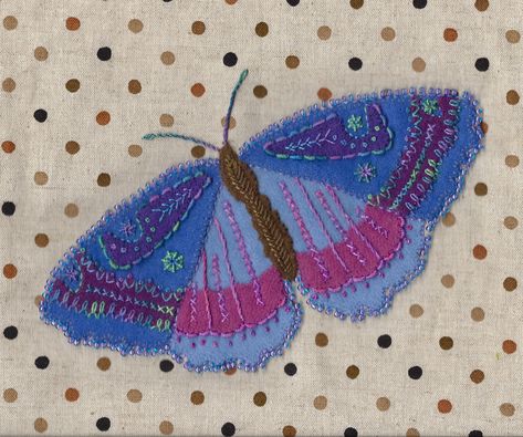 Applique Butterfly, Butterfly Craft, My Butterfly, Butterfly Applique, Wool Appliqué, Butterfly Designs, Fabric Butterfly, Wool Embroidery, Felt Embroidery