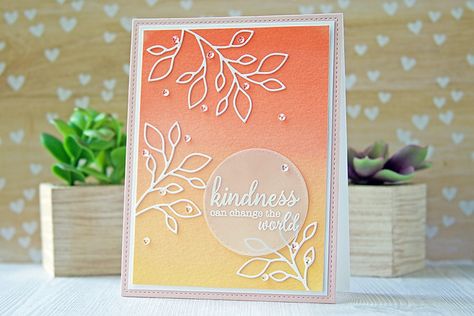 Ombre Cards, Distress Ink Techniques, Ink Techniques, Ink Blending, Hand Made Greeting Cards, Painted Background, Card Techniques, Background Beautiful, Die Cut Cards