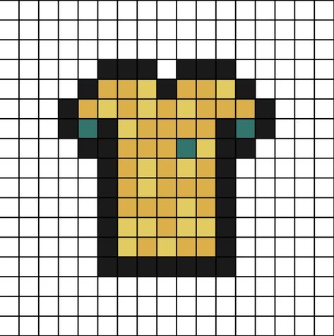 A pixel art template of the Australian national soccer (football for English, etc) team home shirt. Pixel Art Football Shirt, Pixel Art Football, Art Bracelet, Cute Easy Doodles, Easy Pixel Art, Pixel Drawing, Pix Art, Wolf Shirt, Soccer Kits