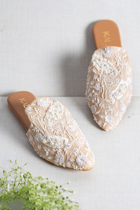 Shop for Kala India Beige Outer Material Dreams Flamingo Embroidered Mules Online at Aza Fashions Embroidered Mules, Embroidery Sandals, Beige Embroidery, Fashion App, Aza Fashion, Shopping List, Flamingo, India, Embroidery