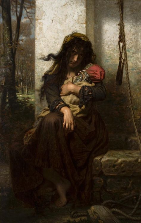 Hugues Merle, Rennaissance Art, Historical Painting, Art Classique, Historical Art, Old Paintings, Ethereal Art, Classical Art, Arte Horror