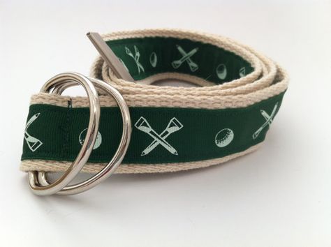 Men's Golf Belt Golf Belt, Canvas Belt, Mens Golf, Green Ribbon, Suspender Belt, D Ring, Suspenders, Rope Bracelet, Belts