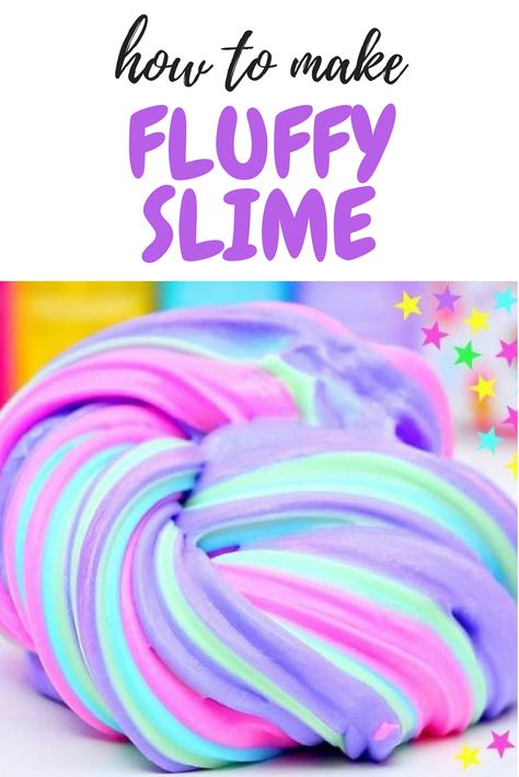 Easy Fluffy Slime Recipe, Fluffy Slime Recipe, Sticky Slime, Making Fluffy Slime, Resep Slime, Diy Fluffy Slime, Diy Slime Recipe, Butter Slime, Slime Party