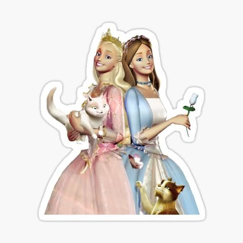 r Barbie Princess And The Pauper, Barbie Stickers, The Princess And The Pauper, Princess And The Pauper, Princess Sticker, Tree Stickers, Disney Sticker, Music Stickers, Cartoon Wallpaper Iphone