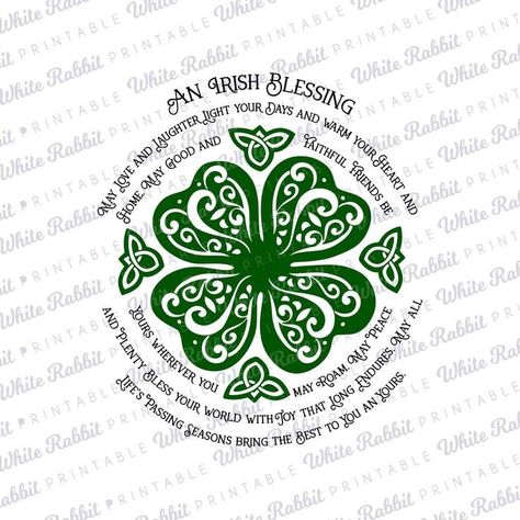 Celtic Coloring, Four Leaf Clover Tattoo, Clover Tattoo, Shamrock Tattoos, Celtic Mandala, Celtic Shamrock, Irish Symbols, Irish Tattoos, Clover Tattoos