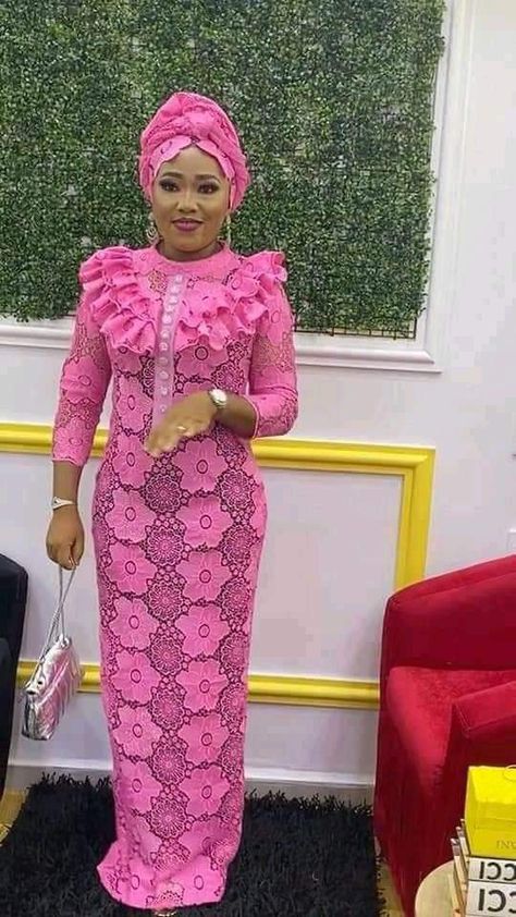 Dry Lace Styles, Dry Lace Styles Nigerian Outfit, Latest Lace Styles, Boubou Styles For Women, Kaftan Styles, Nigerian Lace Styles Dress, Nigerian Lace Styles, African Lace Styles, African Dresses For Kids