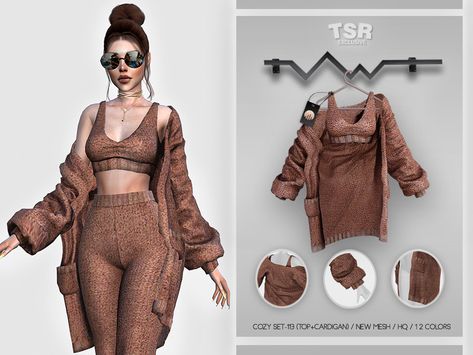 busra-tr's Cozy SET-113 (TOP+CARDIGAN) BD425 Sims 4 Elderly Clothes, Sims 4 Clothes Sims Resource, Sims 4 Cozy Clothes, Sims 4 Cc Busra-tr, Sims 4 Cc Cat Clothes, The Sims 4 Cc Tops Female, Sims 4 Cc Cozy Clothes, Elder Sims 4 Cc, Sims 4 Elder Clothes