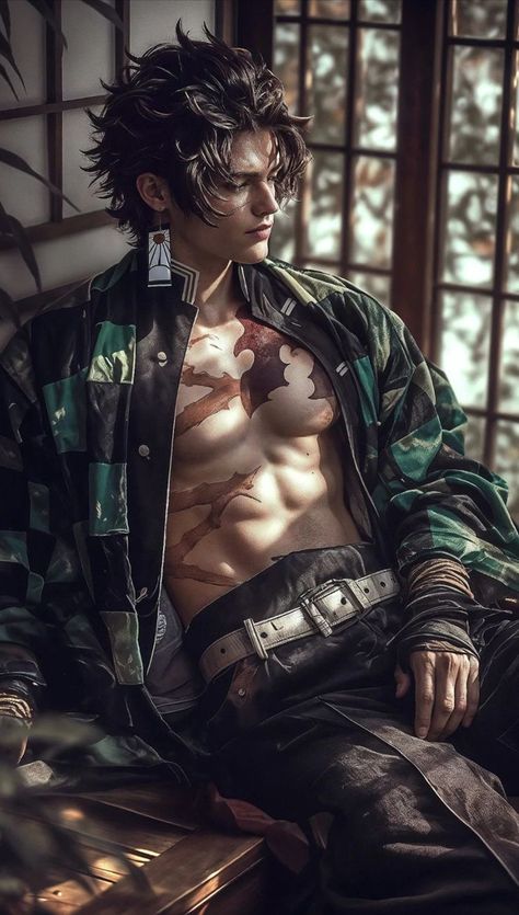 Tanjiro Wallpaper, King Kong Skull Island, Anime Fyp, Real Anime, Anime Collectibles, Anime Guys Shirtless, Anime Demon Slayer, Cool Anime Guys, Anime Shadow