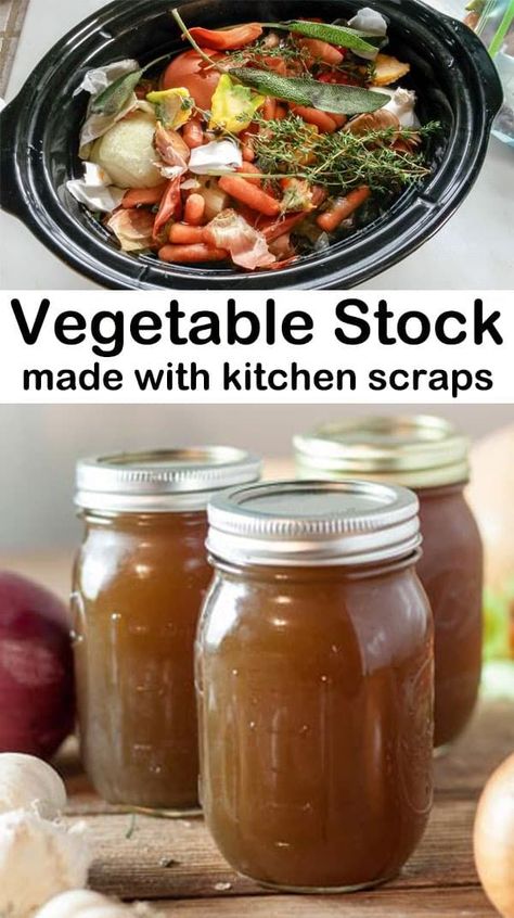 Vegetable Stock From Scraps, Recipes With Vegetable Broth, Instant Pot Beef Stew Recipe, Crock Pot Vegetables, Homemade Vegetable Broth, Lamb Stew Recipes, Stock Recipes, Kitchen Scraps, Canning Vegetables