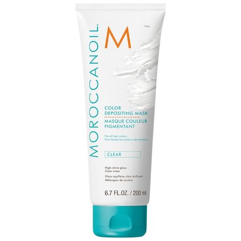 High Gloss Shine Color Depositing Mask in Clear - Moroccanoil | Sephora Color Depositing Mask, Natural Hair Repair, Persian Silk Tree, Argon Oil, Neroli Essential Oil, Hair Gloss, Colors Hair, Sephora Beauty, Kevin Murphy