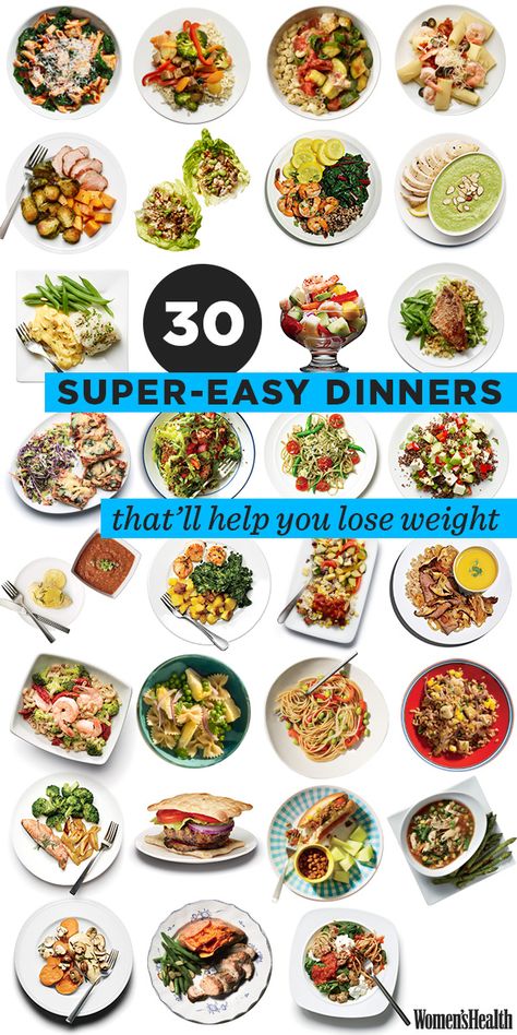 Get the recipes for these weight-loss promoting meals! Diner Recept, Diet Vegetarian, Easy Dinners, Easy Healthy Dinners, Yummy Recipes, Healthy Cooking, Healthy Weight, Healthy Choices, Healthy Diet