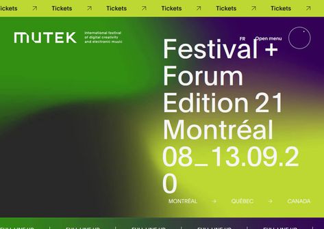 Music Festival Website, Site Design Website, Festival Website, Techno Festival, Electronic Music Festival, Modern Web Design, Gallery Website, Festival Tops, App Ui Design