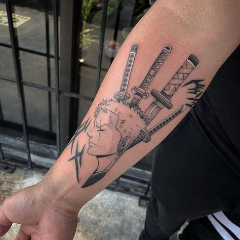 Best Calf Tattoos Men, Hand Tattoos Men, Ace Tattoo One Piece, Anime Sleeve, Anime Tattoo Ideas, Le Tattoo, Tatuagem Masculina Pequena, Tattoos Men, One Piece Tattoos