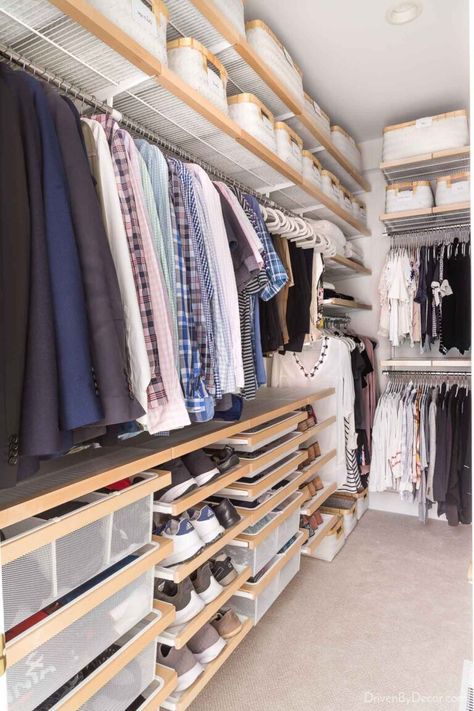 Elfa Closet System, Dresser Alternative, Primary Closet, Elfa Closet, Ikea Pax Closet, Closet Redo, Closet Measurements, Driven By Decor, Closet Renovation