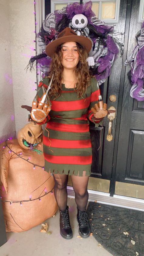 Nightmare on Elm Street Girl Costume Street Girl, Nightmare On Elm Street, Elm Street, Girl Costumes, Festival Captain Hat, Captain Hat, Halloween Costumes, Harajuku, Festival