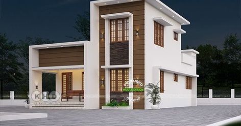 3 bedroom modern double storied house in an area of 1200 square feet by Fasil MT from Kerala 1200 Sq Ft House Plans, 1200sq Ft House Plans, Mid Century Ranch House, 1200 Sq Ft House, House Front Wall Design, 1500 Sq Ft House, Printable House, Double Story House, Double Storey House