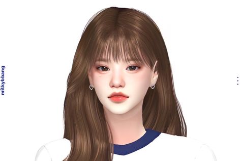 Sims Bangs Hair, Sims 4 Ulzzang Cc, Sims 4 Cc Hair Female Bangs, Sims 4 Hair Cc Female Korean, Sims 4 Hime Cut Cc, Sims 4 Cc Long Hair With Bangs, Sims Cc Korean, Jino Hair Sims 4 Cc, Sims 4 Korean Skin