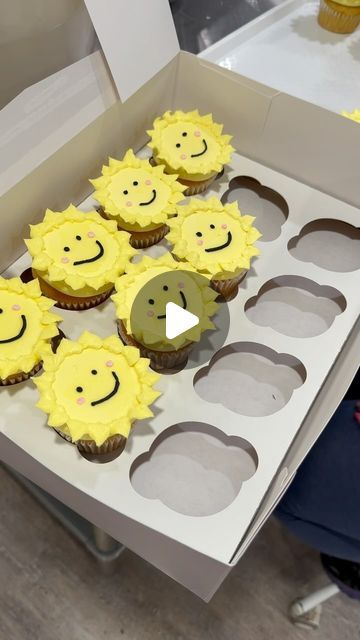 Sweetened Memories Bakery on Instagram: "We’ve got sunshine ☀️🌞 Everyday at the bakery! Watch us decorate some cute little sun cupcakes for a custom order.   We’ll be back on Tuesday with all the sunshine - see you then!   #reel #foodiereel #nhfoodie #seacoastfoodie #suncupcakes #cupcakedecorating #newhampshire #unh #durham" Sun Cupcakes, Sunshine Cupcakes, Decorated Cupcakes, The Bakery, Cupcakes Decoration, The Sunshine, Durham, See You, Custom Orders