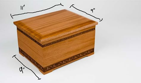 Urn Boxes For Ashes Diy, Wood Urns For Ashes Boxes, Cremation Urn Display, Router Table Plans, Small Easy Woodworking Projects, Wood Box Design, Wood Casket, Cremation Boxes, Simple Wood Carving