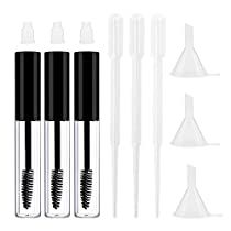 Homemade Mascara, Eyelash Growth Diy, Diy Eyelash Growth Serum, Tincture Bottles, Silicone Travel Bottles, Eyebrow Serum, Eyelash Growth Serum, Glass Dropper Bottles, Mascara Brush