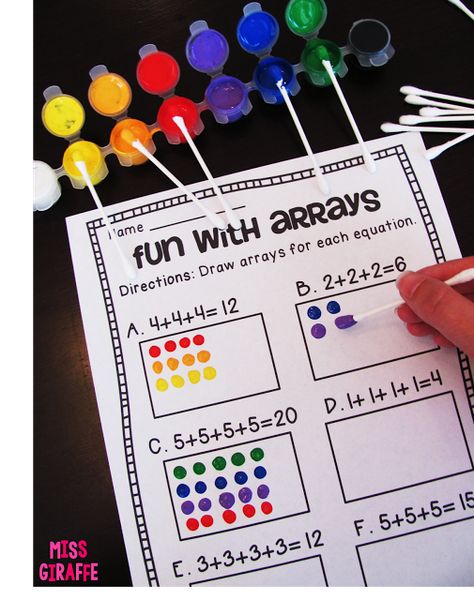 How to Teach Arrays - lots of really fun ideas for teaching repeated addition and rectangular arrays Repeated Addition, Teaching Multiplication, Math Multiplication, Second Grade Math, Math Addition, Math Workshop, Homeschool Math, Guided Math, 3rd Grade Math