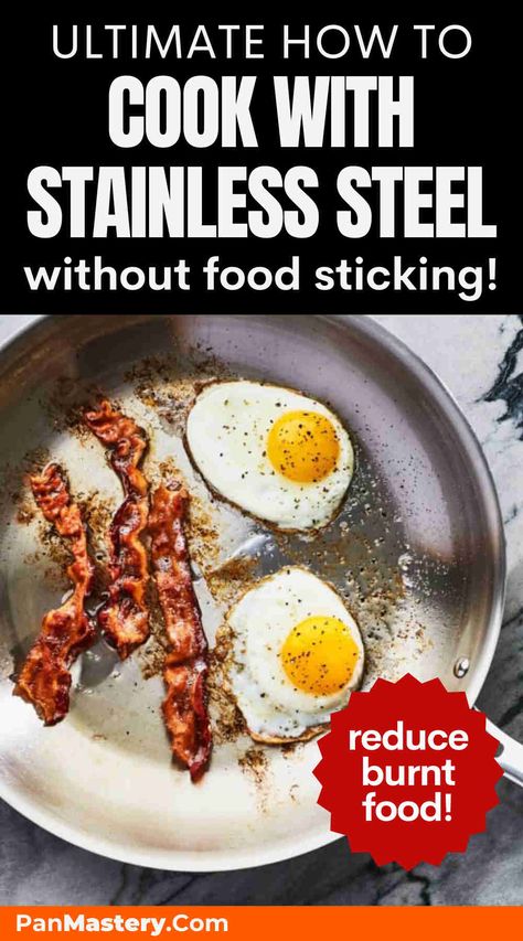 How to Use Stainless Steel Pan Without Sticking？ Cooking With Stainless Steel Pans Tips, Stainless Steel Pans Tips, How To Cook With Stainless Steel Pans, How To Use Stainless Steel Pans, Stainless Steel Pan Recipes, Cooking With Stainless Steel Pans, How To Clean Stainless Steel Pans, Clean Stainless Steel Pans, How To Cook Pancakes