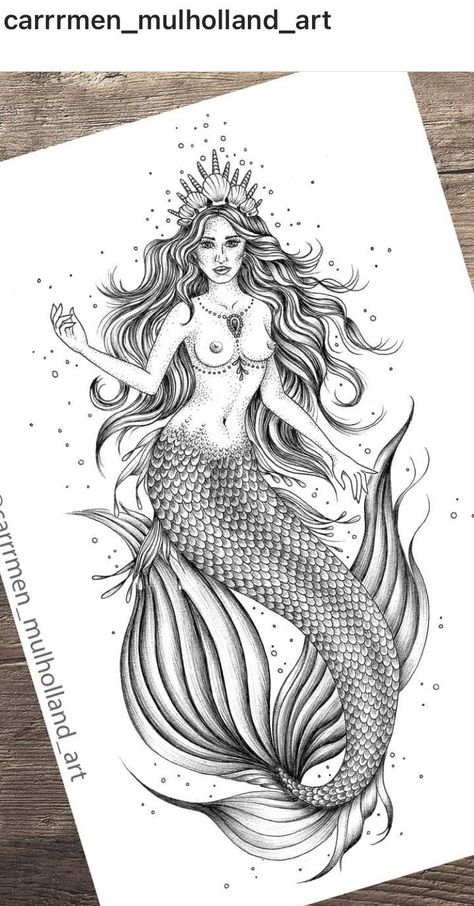 Mermaid Sleeve Tattoos, Gotik Tattoo, Siren Tattoo, Mermaid Sketch, Mermaid Tattoo Designs, Armband Tattoos, Aquarius Tattoo, Sea Tattoo, Mermaid Artwork