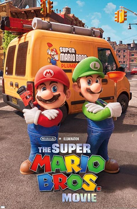 Trends International The Super Mario Bros. Movie - Brooklyn Key Art Wall Poster, 22.375" x 34", Premium Unframed Version Mario Movie, Nintendo Mario Bros, The Super Mario Bros Movie, Mario Y Luigi, Super Mario Bros Movie, Poster Sizes, Key Art, Super Mario Art, Mario Art