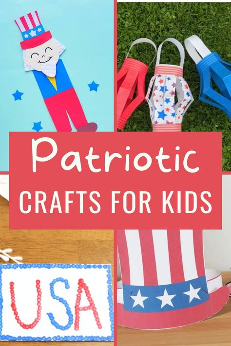 Here are 15 super fun and easy patriotic crafts for kids to make for Memorial Day or July 4th. If you are looking for fun Fourth of July crafts for kids, check out these great ideas for the classroom or for your 4th July party Patriotic Crafts For Kids, Veterans Day For Kids, Boy Scout Crafts, July Crafts For Kids, Labor Day Crafts, Patriotic Activities, 4th Of July Crafts, Veterans Day Activities, Fireworks Craft