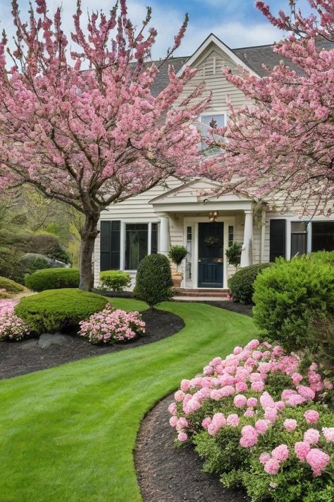 Easy Plants For Front Of House, Front Garden Shrubs, Shrubs In Front Of House, Bushes In Front Of House, Dogwood Shrub, Spirea Shrub, Cape Cod Cottage, Bush Plant, House Front Porch