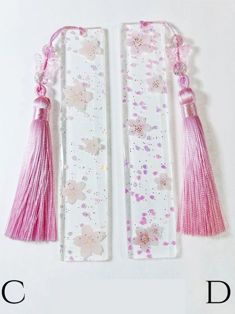 Cherry Blossom Bookmark, Marinette Aesthetic, Album Inclusions, Cherry Blossom Petals, Kawaii School Supplies, Petal Confetti, Diy School Supplies, Hair Accessories Collection, Anime Decor