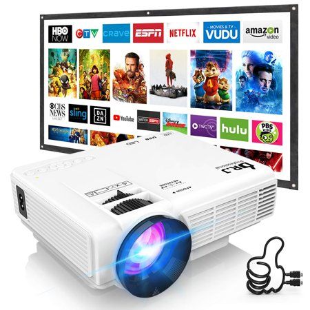 "About this item - PORTABLE LED VIDEO PROJECTOR: To meet our customer's new needs, projector has improved the brightness, contrast ratio of the projector. Enjoy the great movies outside with your family in your yard. - HIGHEST 1080P RESOLUTIONS SUPPORTED: Supported resolution:1920*1080, Aspect Ratio: 4:3/16:9, Contrast Ratio: 2000:1, Lamp lifetime: 40000 hours, Watching Size: 32-176 with projector distance 1.5m-5m. [Note: not recommended for PPT, word, excel or business presentation.] - MULTIMED Home Movie Projector, Portable Projector Screen, Best Projector, Outdoor Projector, At Home Movie Theater, Mini Projector, Movie Projector, Portable Projector, Home Theater Projectors