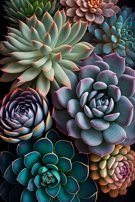 Succulents Wallpaper, Succulents Drawing, Succulent Landscaping, Succulent Art, Floral Wallpaper Phone, Flower Iphone Wallpaper, Diamond Painting Kits, Home Decor Gifts, Art Kits