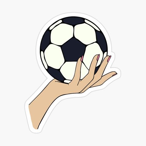 https://www.redbubble.com/i/sticker/Holding-the-Ball-by-sophiak22/147414342.EJUG5?asc=u #soccer #soccergirl #sticker #aesthetic Football Stickers Aesthetic, Soccer Ball Clipart, Soccer Ball Sticker, Ball Stickers, Soccer Stickers, Sticker Aesthetic, Hand Sticker, Football Stickers, Hands Holding