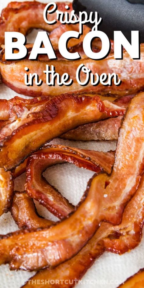 Oven Cooked Bacon, Bacon Cookies, Perfect Bacon, Oven Baked Bacon, Bacon Dishes, Homemade Bacon, Easy Pork Chops, Easy Pork Chop Recipes, Bacon In The Oven