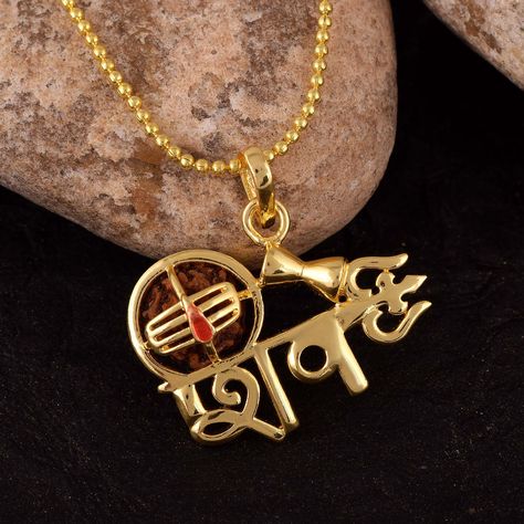 Trishul Damru Beautiful Design For unisex. this Pendant with Five mukhi nepali rudraksha is very good for every one this is good for health and wealth. Rudraksh with Fashion. this is religious pendant. this is inspire us for Lord shiva. Gross Wt. 10.02 Gms Shiva Locket Design, Mahadev Locket Gold, Lord Shiva Gold Pendent, Shiva Locket Gold, Gold Mala As Navratri Gift, Gold Mala For Navratri Gift, Spiritual Tilla Mala As A Gift, Rudraksha Pendant Gold For Men, Gents Pendant