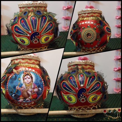 Janmashtami Matki Decoration, Matki Decoration Ideas For Janmashtami, Matli Decoration, Matki Decoration Ideas, Jhula Decoration, Matki Decoration, Garba Decoration, Cute Snaps Ideas, Kalash Decoration